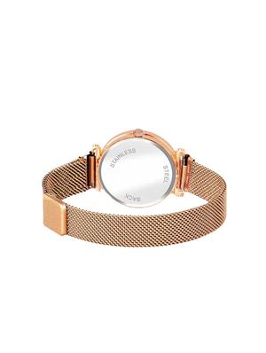 farp digital golden colour magnet belt stainless steel womens and ladies watch - 17096113 - Standard Image - 4
