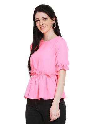 frill detail peplum top - 17096120 - Standard Image - 2