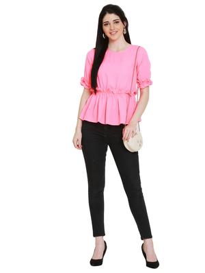 frill detail peplum top - 17096120 - Standard Image - 4