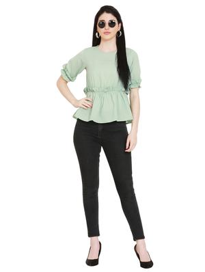 frill detail peplum top - 17096131 - Standard Image - 4