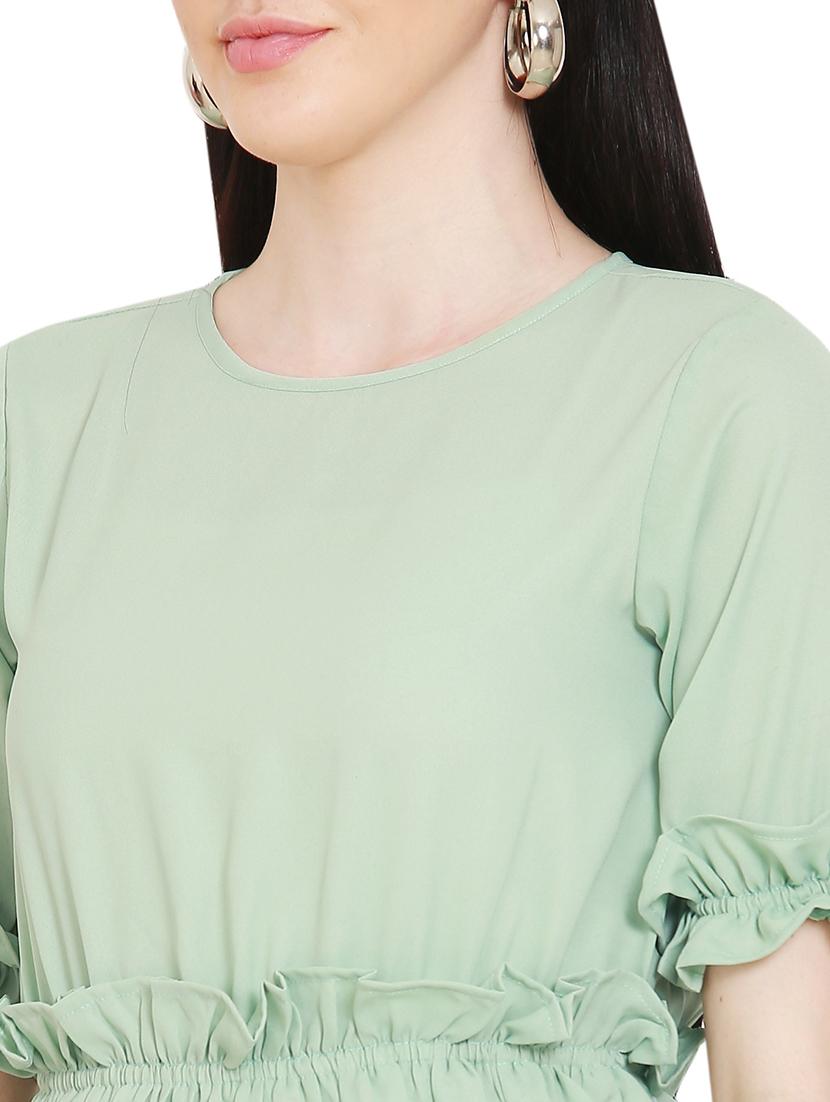 frill detail peplum top - 17096131 - Zoom Image - 5