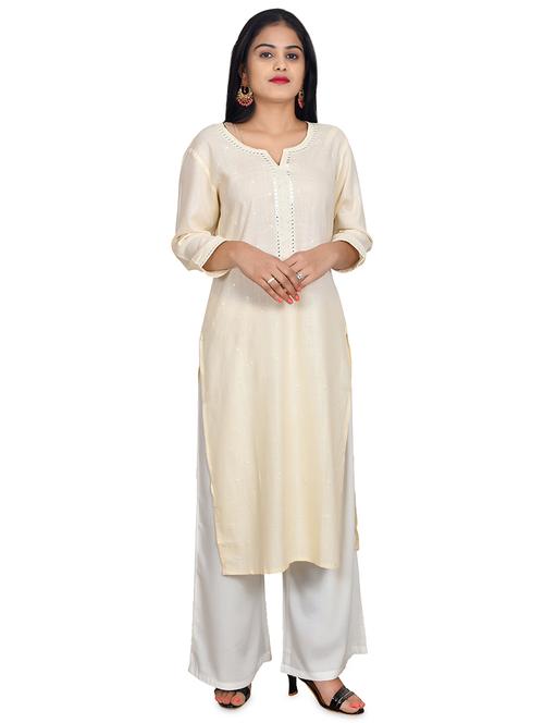solid straight kurta - 17096188 - Standard Image - 1