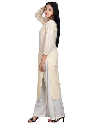 solid straight kurta - 17096188 - Standard Image - 2