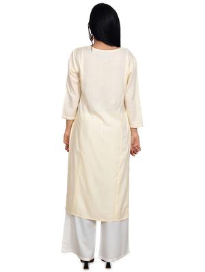 solid straight kurta - 17096188 - Standard Image - 3