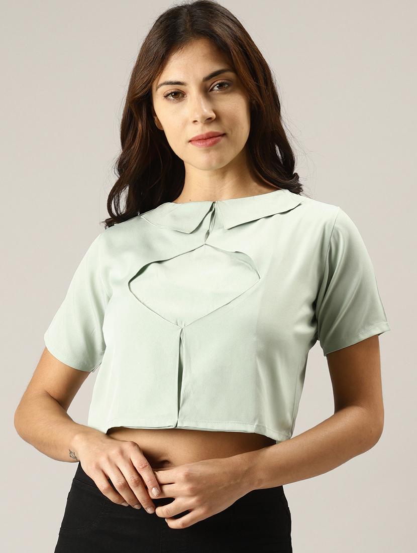 peter pan collar neo mint top - 17096306 - Zoom Image - 1