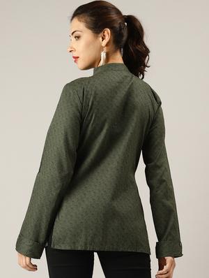button detail a-line top - 17096313 - Standard Image - 3