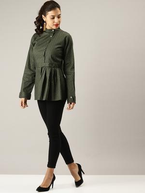 button detail a-line top - 17096313 - Standard Image - 4