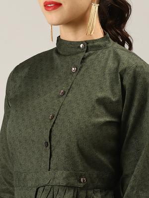 button detail a-line top - 17096313 - Standard Image - 5