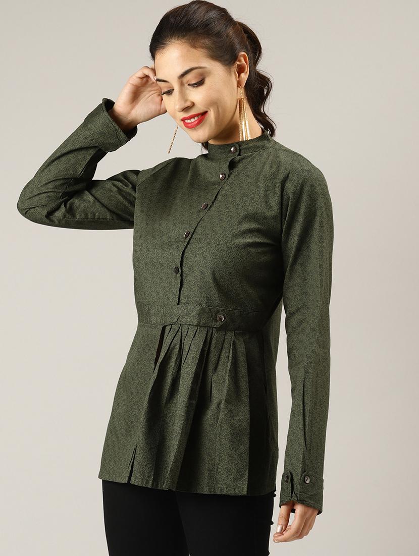 button detail a-line top - 17096313 - Zoom Image - 2