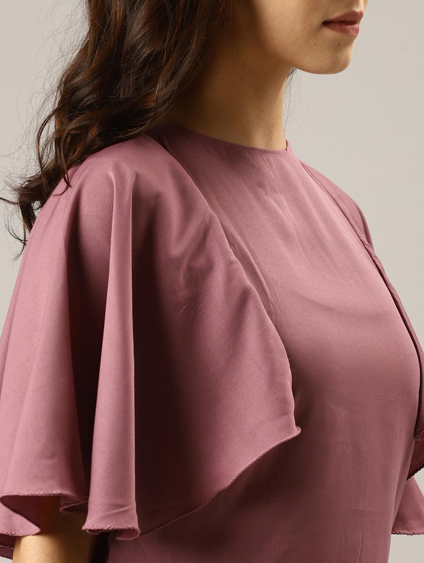 cape style sleeves solid top - 17096318 - Zoom Image - 5