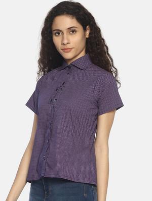 button-up printed stylised shirt - 17096335 - Standard Image - 2