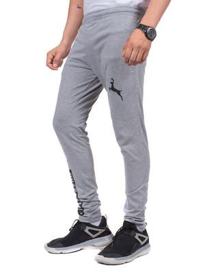 grey printed full length track pant - 17096599 - Standard Image - 2