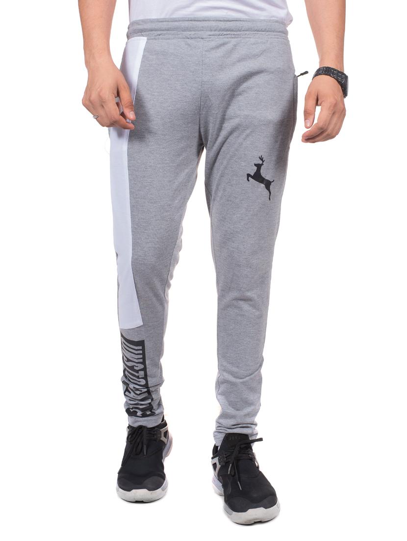 grey printed full length track pant - 17096599 - Zoom Image - 1