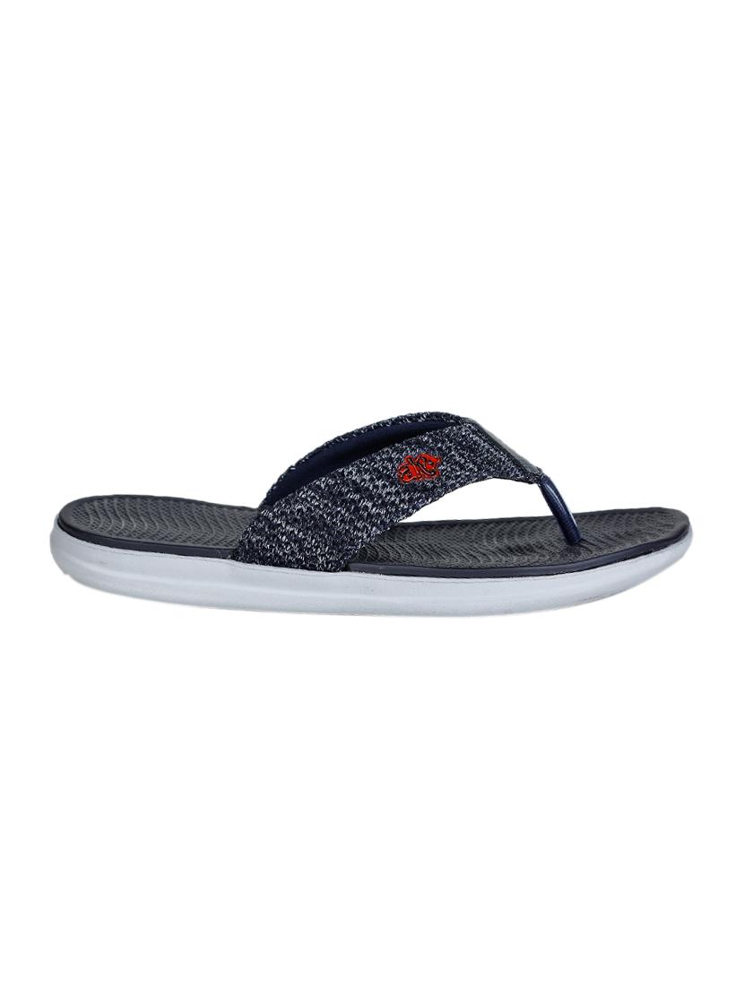 navy blue textured toe separator slippers - 17096966 - Zoom Image - 2