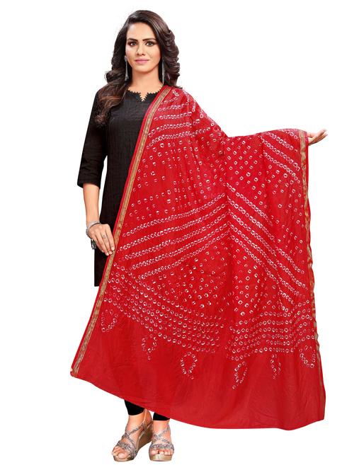 printed bandhani dupatta - 17097660 - Standard Image - 1