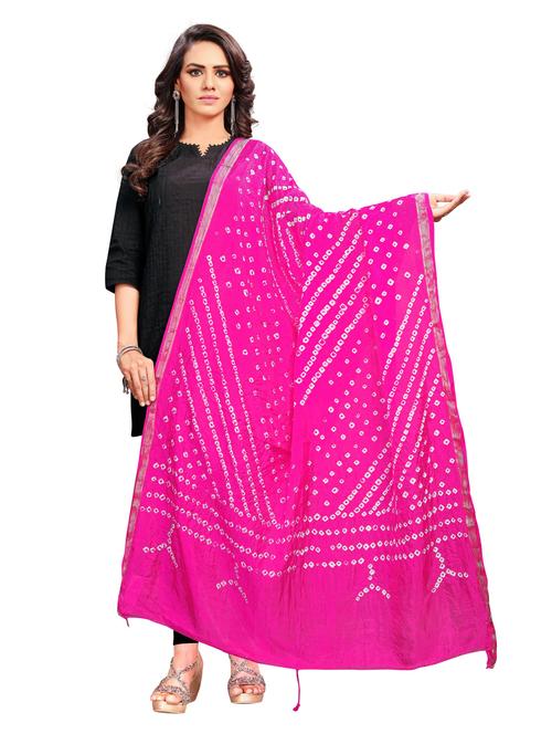 printed bandhani dupatta - 17097663 - Very Small Image - 1