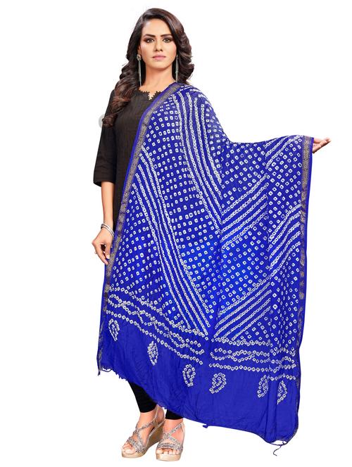 printed bandhani dupatta - 17097664 - Standard Image - 1