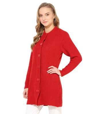 button down wool cardigan - 17097710 - Standard Image - 2
