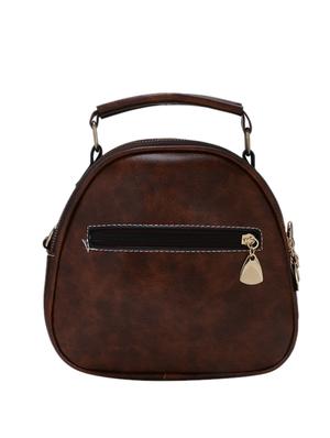brown leatherette (pu) regular sling bag - 17097713 - Standard Image - 2