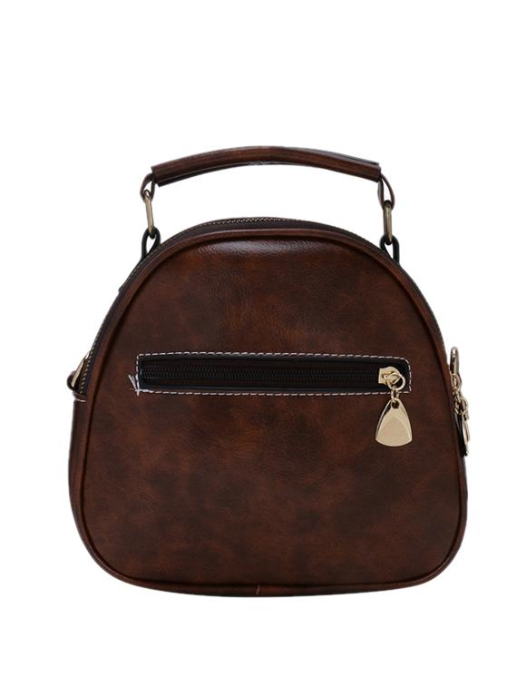 brown leatherette (pu) regular sling bag - 17097713 - Zoom Image - 2