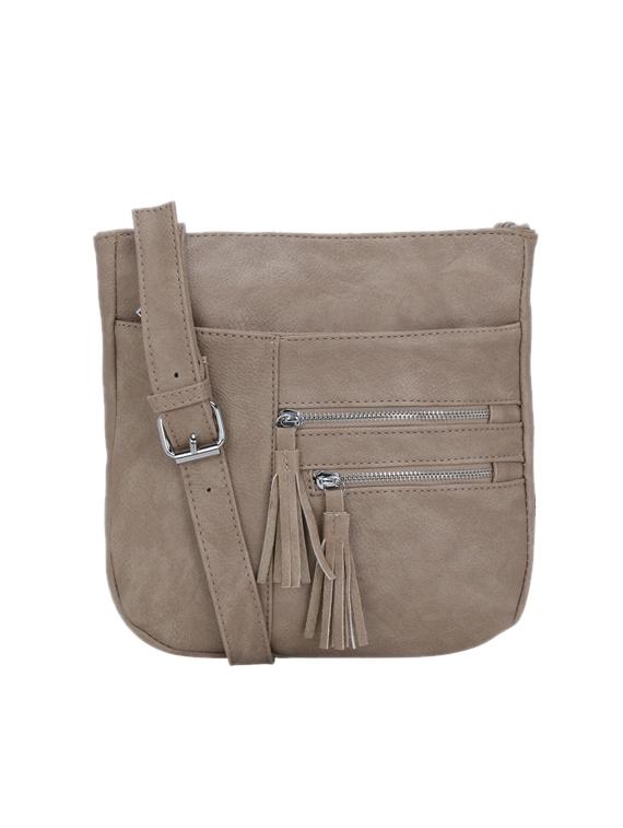 beige leatherette (pu) regular sling bag - 17097721 - Zoom Image - 1