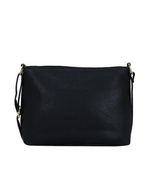 black leatherette (pu) regular sling bag - 17097724 - Standard Image - 2