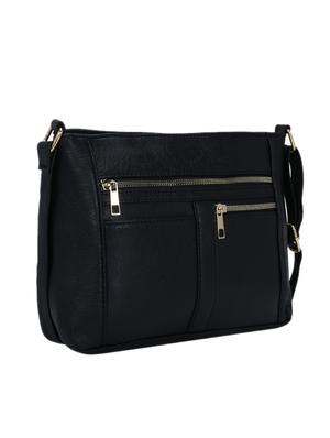 black leatherette (pu) regular sling bag - 17097724 - Standard Image - 4