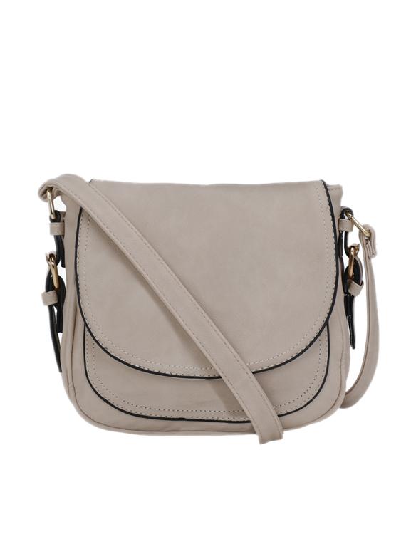 beige leatherette (pu) regular sling bag - 17097727 - Zoom Image - 1