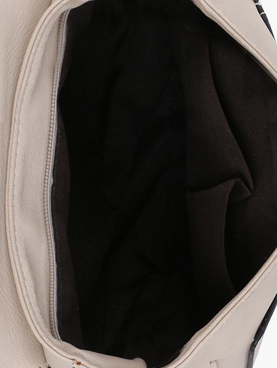beige leatherette (pu) regular sling bag - 17097727 - Zoom Image - 3