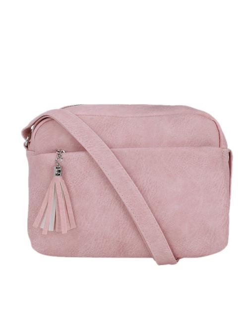 pink leatherette (pu) regular sling bag - 17097736 - Very Small Image - 1