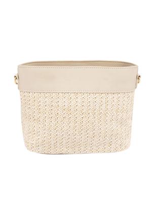 beige leatherette (pu) regular sling bag - 17097751 - Standard Image - 2