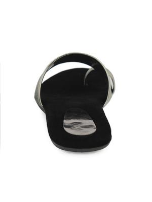 silver one toe sandals - 17097931 - Standard Image - 3