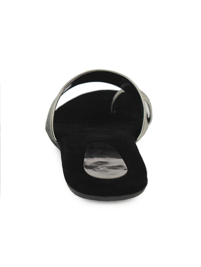 silver one toe sandals - 17097931 - Zoom Image - 3