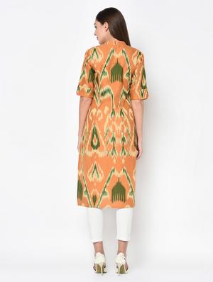 ikat a-line kurta - 17097937 - Standard Image - 3