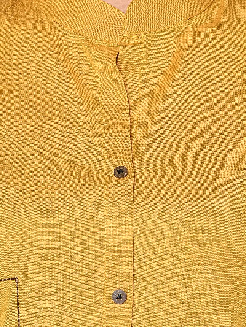 solid straight kurta - 17097945 - Zoom Image - 4