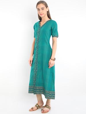 printed a-line kurta - 17098449 - Standard Image - 2