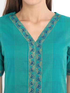 printed a-line kurta - 17098449 - Standard Image - 4