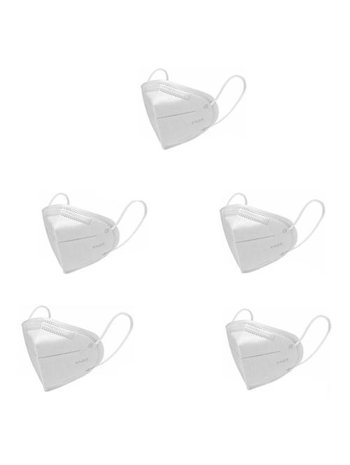 white non-woven anti-pollution women mask (pack of 5) - 17098650 - Standard Image - 1