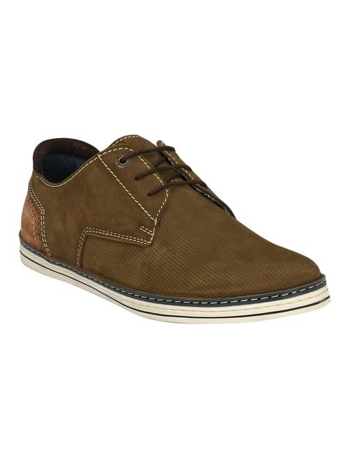 green synthetic & mesh laceup derbies - 17098760 - Standard Image - 1