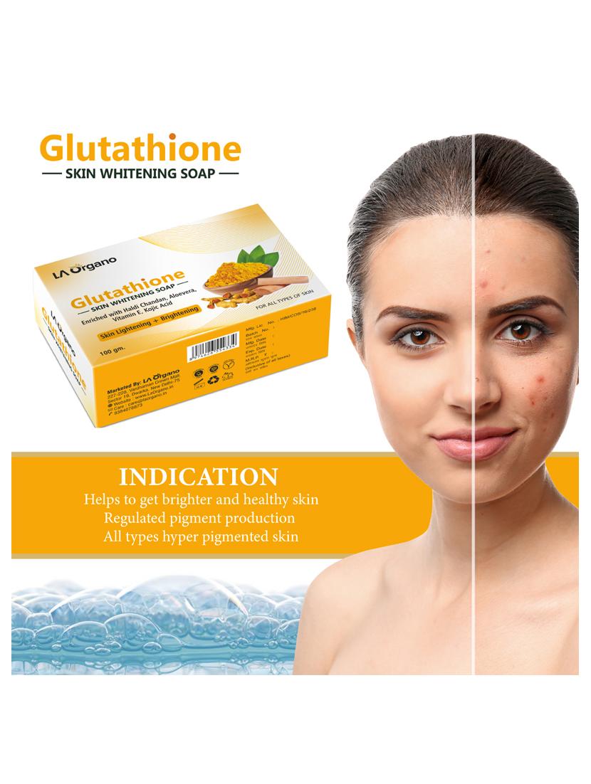 la organo glutathione handi chandan skin lightening & brightening soap for all skin type (100gm) pack of 3 - 17098878 - Zoom Image - 2