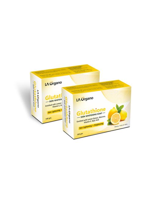 la organo glutathione kumkumadi skin lightening & brightening soap for all skin type (100gm) pack of 2 - 17098883 - Standard Image - 1