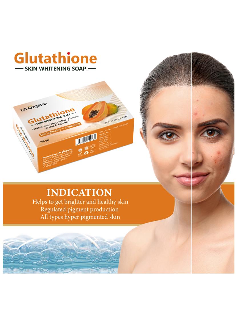 la organo glutathione papaya skin lightening & brightening soap for all skin type (100gm) pack of 1 - 17098900 - Zoom Image - 2