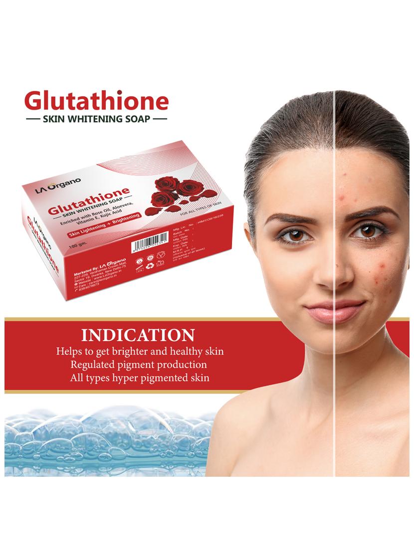 la organo glutathione rose skin lightening & brightening soap for all skin type (100gm) pack of 2 - 17098907 - Zoom Image - 2