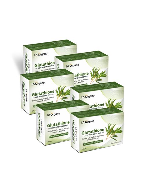 la organo glutathione teatree skin lightening & brightening soap for all skin type (100gm) pack of 6 - 17098917 - Standard Image - 1