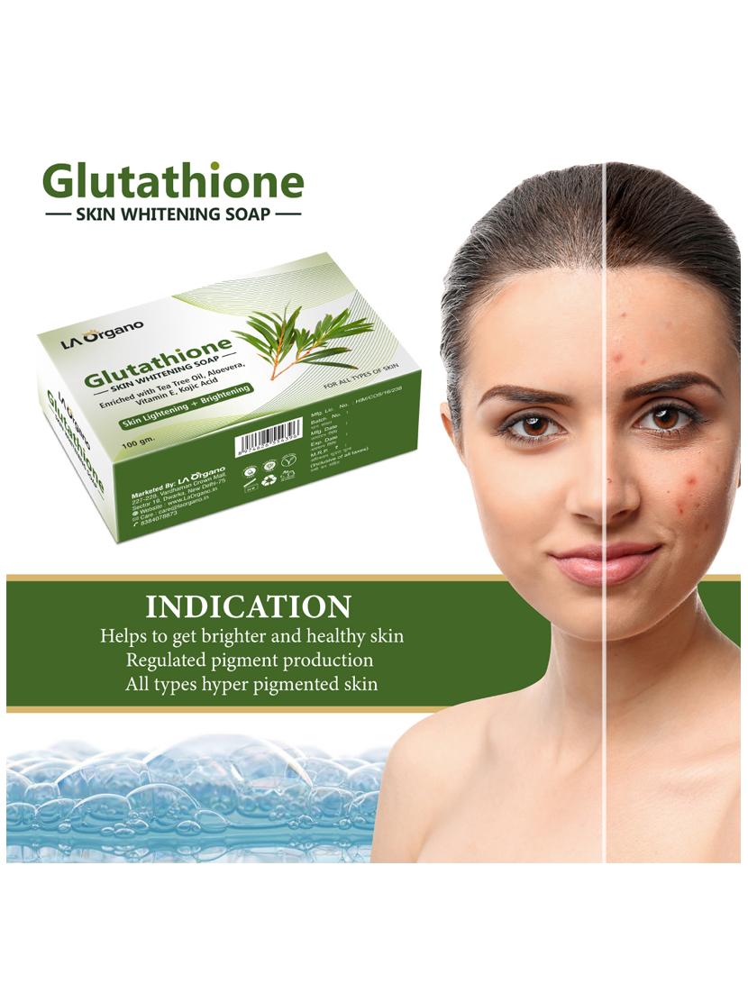la organo glutathione teatree skin lightening & brightening soap for all skin type (100gm) pack of 6 - 17098917 - Zoom Image - 2