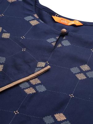 geometrical straight kurta - 17099303 - Standard Image - 4
