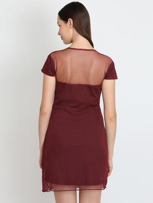 v neck embroidered sheath dress - 17099330 - Standard Image - 3