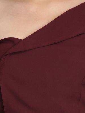 side slit single shoulder maxi dress - 17099333 - Standard Image - 4