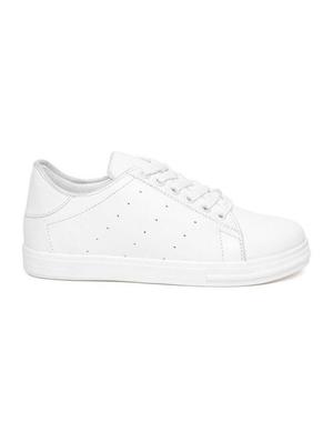 white lace-up sneakers - 17099393 - Standard Image - 2