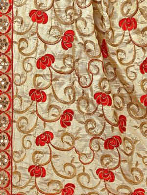 bordered embroidered saree with blouse - 17100490 - Standard Image - 3